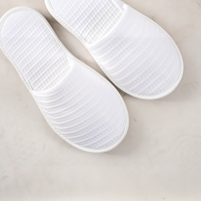 White Waffle Slippers