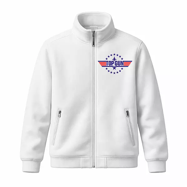 Top Gun Print Mens Jacket White