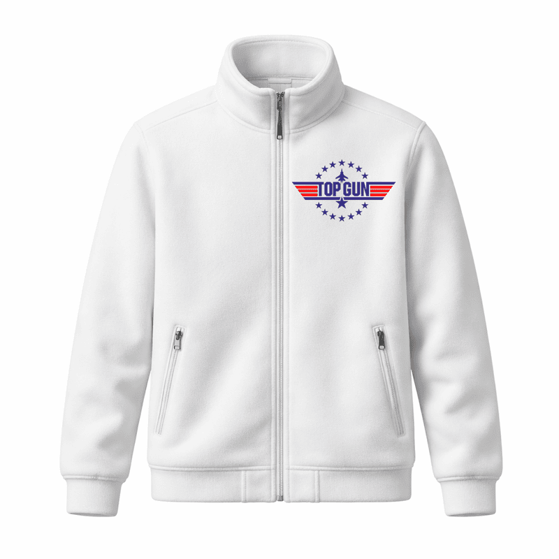 Top Gun Print Mens Jacket White