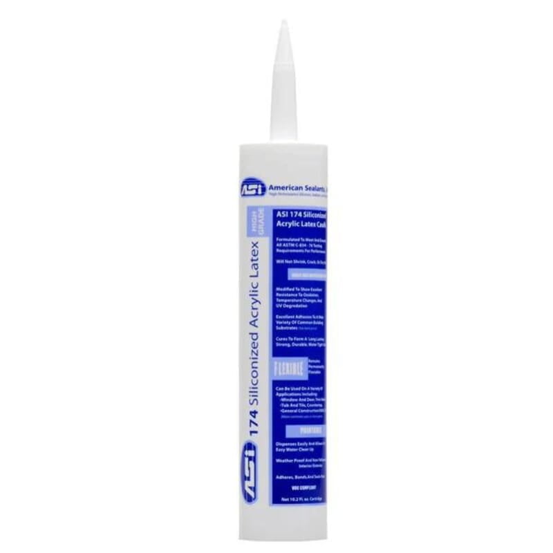 Caulk Paintable Latex Siliconized - White - ASI Caulk Paintable Latex Siliconized - White - ASI
