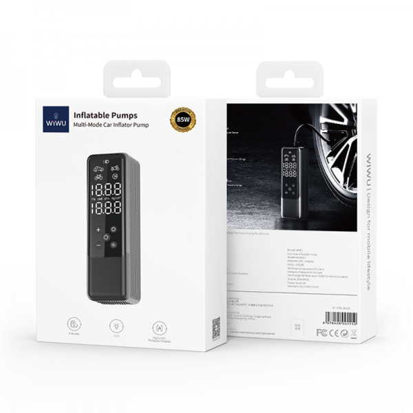 WIWU WI-AI001 MULTI-MODE CAR INFLATOR PUMP - BLACK