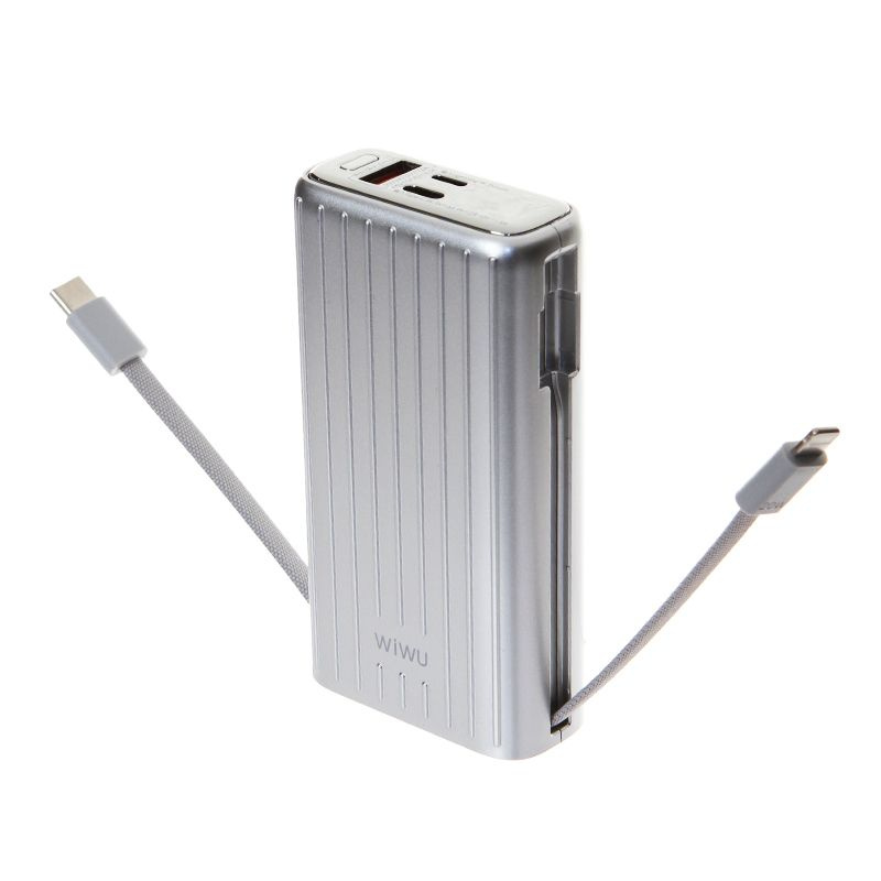WiWU Power Bank with cables-Black
