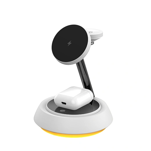 WiWU New Zinc Alloy Material 3-in-1 Wireless Fast Charger Fast