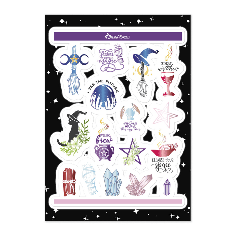 Wicca Witch Sticker Sheet