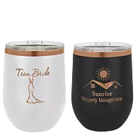 12 oz. Stemless Wine Tumbler-Rose Gold Collection