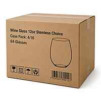 Wine Glass 12oz Stemless Choice 4/16