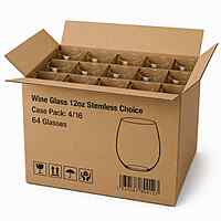 Wine Glass 12oz Stemless Choice 4/16