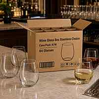 Wine Glass 8oz Stemless Choice 4/16