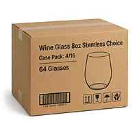 Wine Glass 8oz Stemless Choice 4/16