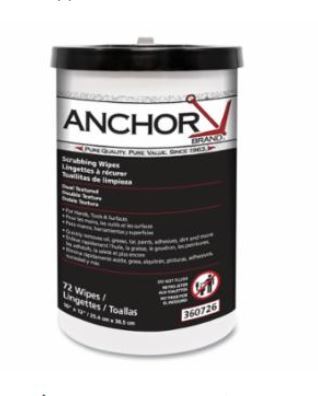 Multi-Purpose Scrubbing Wipe, 10 in W x 12 in W Sheet, 72 Sheets per Roll