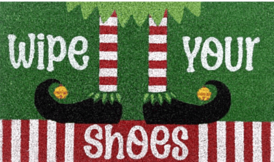 Wipe Your Elf Shoes Coir Doormat – 18 x 30
