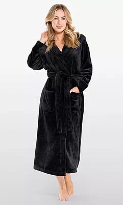 Personalized Super Soft Plush White Small Hooded Women's Robe