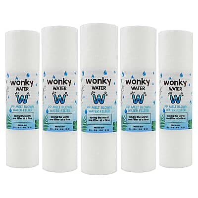 Wonky Water 10 inch Slimline Sediment Replacement Water Filter 1Mic (5 Pack)