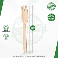 Wooden Fork 6.25" Plain Eco-Island 50/100