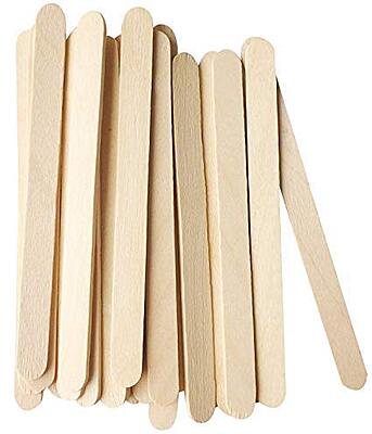 Wooden Ice Cream Sticks/Popsicle Sticks/DIY Crafts, School Projects-Beige 6 Inch-Pack of 50
