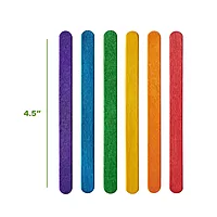 Wooden Ice Cream Sticks/Popsicle Sticks/DIY Crafts,School Projects-Multi Color 4.5 Inch Pack of 50