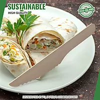 Wooden Knife 6.25" Plain Eco-Island 50/100