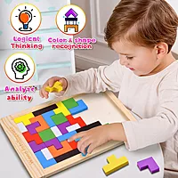 Wooden Russian Blocks Puzzle for Kids & Adults