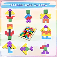Wooden Russian Blocks Puzzle for Kids & Adults