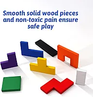 Wooden Russian Blocks Puzzle for Kids & Adults