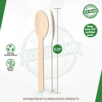 Wooden Spoon 6.25" Plain Eco-Island 50/100