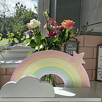Wooden Rainbow Shelf 36cm