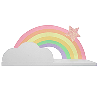 Wooden Rainbow Shelf 36cm