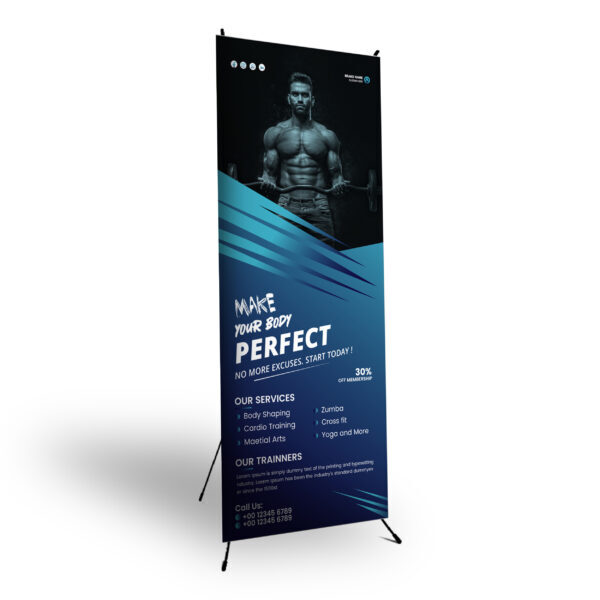 X-Frame Banner 0.6 x 1.6m, PVC, Print Only