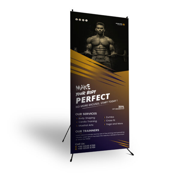 X-Frame Banner 0.8 x 1.8m, PVC, Print Only