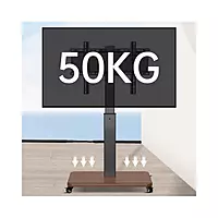Mobile TV Cart 32-65 Inch Rotate 90 Degrees Wheels Rolling TV Cart Floor Stand Mount X205