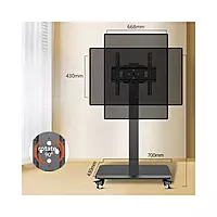 Mobile TV Cart 32-65 Inch Rotate 90 Degrees Wheels Rolling TV Cart Floor Stand Mount X205