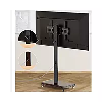 Mobile TV Cart 32-65 Inch Rotate 90 Degrees Wheels Rolling TV Cart Floor Stand Mount X205