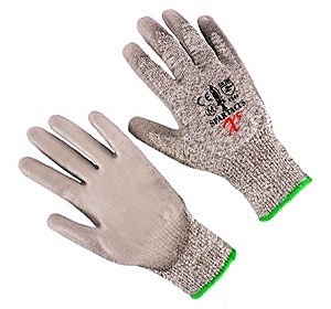 Cut resistant knit, cut level 5, PU palm coated, sizes
