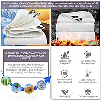 Lonas impermeables de lona 1x1,5 m 2x3 m 3x4 m 4x6 m 6x10 m - 600 g/m² - Blanco,