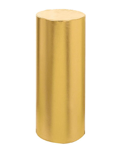 XXL Cake Cylinder with Gold Cover / Cilindro de pastel XXL con cubierta de oro