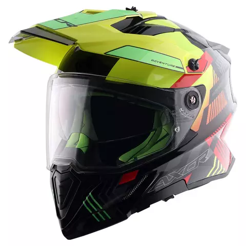 AXOR X-CROSS DUAL VISOR GAMBLING BLACK NEON YELLOW 610MM (XL)