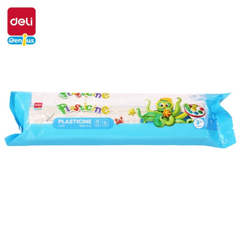 DELI GENIUS Y002-WH PLASTICINE 500G WHITE