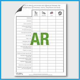 zY5 Science (Living Things…) Similarities and Differences Matrix AR