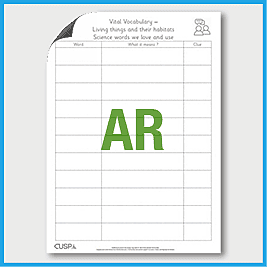 zY5 Science (Revisit Living…) Vital Vocabulary AR