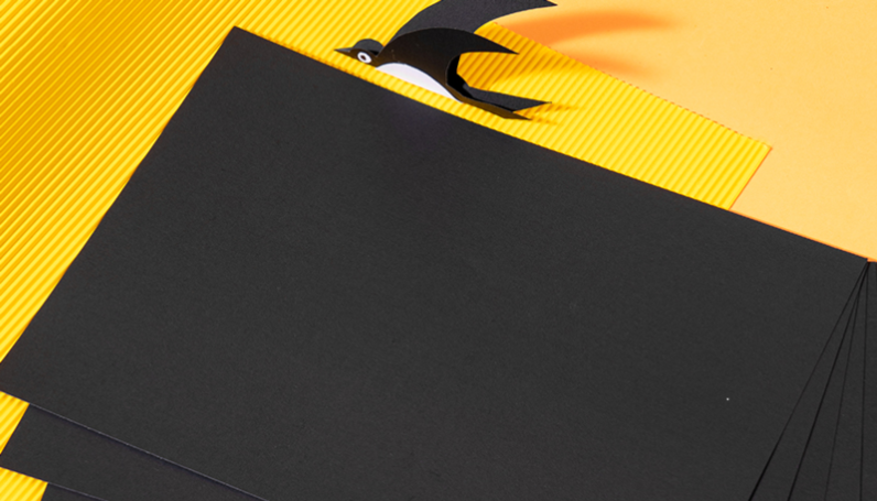 DELI GENIUS YKA310 BLACK CARDBOARD PAPER 180G A3, 10's