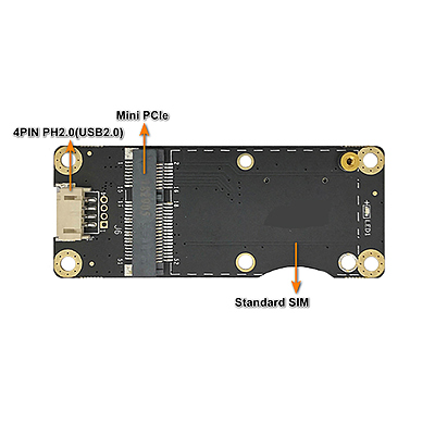 4G LTE Mini PCIe to USB Adapter with SIM Slot – 4PIN PH2.0 USB 2.0 Connector for Quectel EC25 EC20 Modules, Ideal for Industrial Router, IoT & M2M Integrations