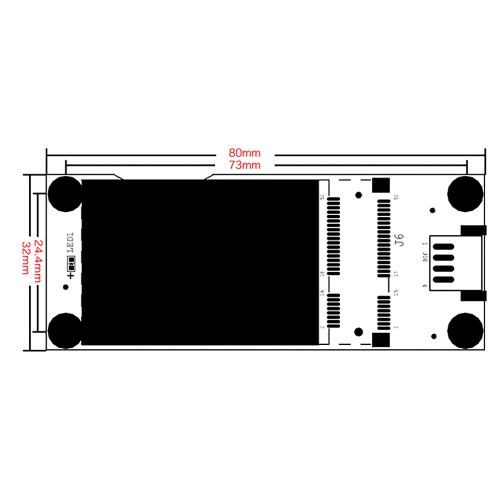 4G LTE Mini PCIe to USB 2.0 Adapter with SIM Slot – Industrial Adapter for Quectel EC25/EC20 and Other WWAN Modules, Ideal for Routers, IoT, CCTV & M2M Devices
