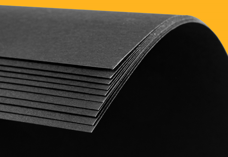 DELI GENIUS YKA310 BLACK CARDBOARD PAPER 180G A3, 10's