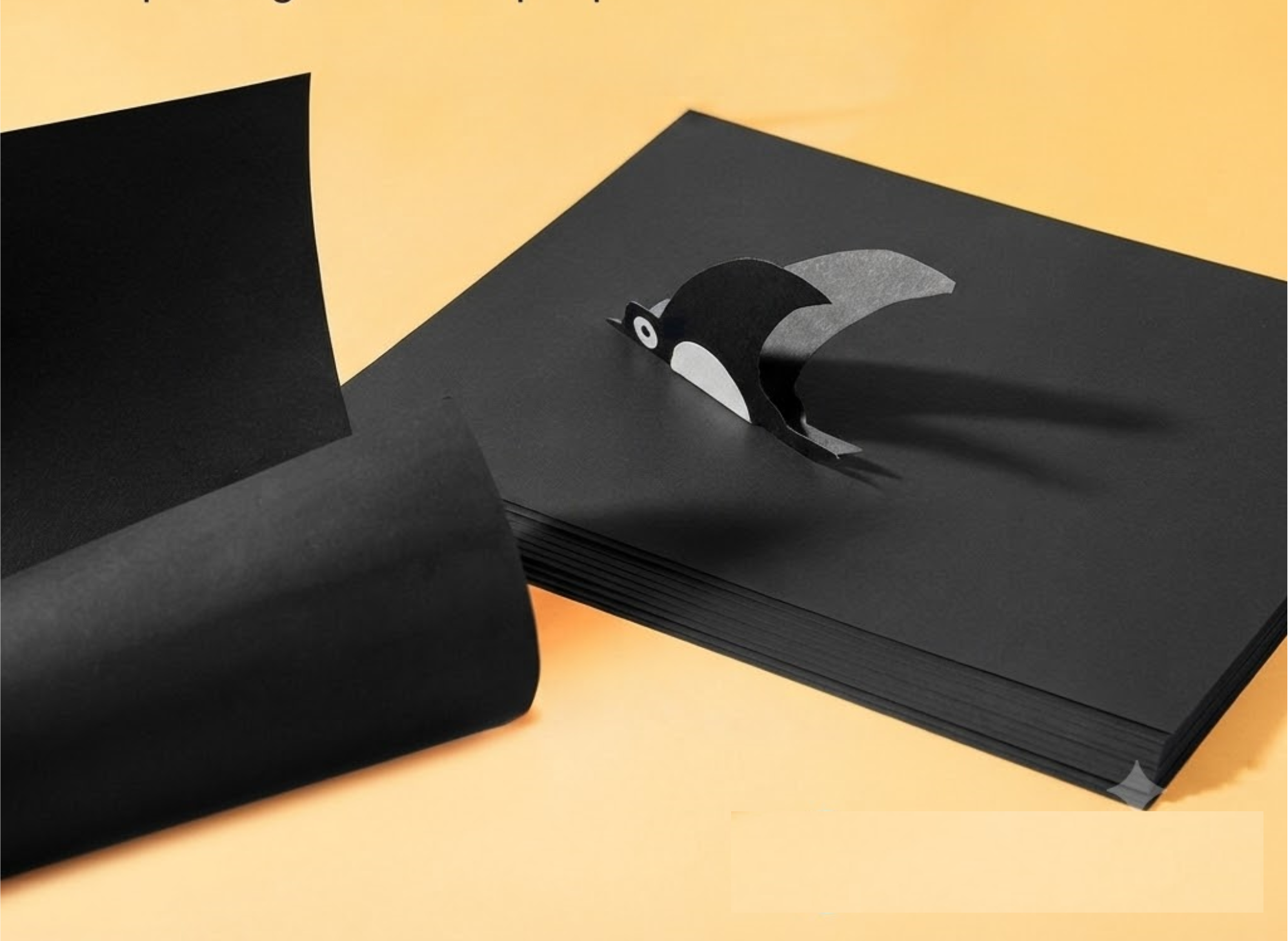 DELI GENIUS YKA310 BLACK CARDBOARD PAPER 180G A3, 10's