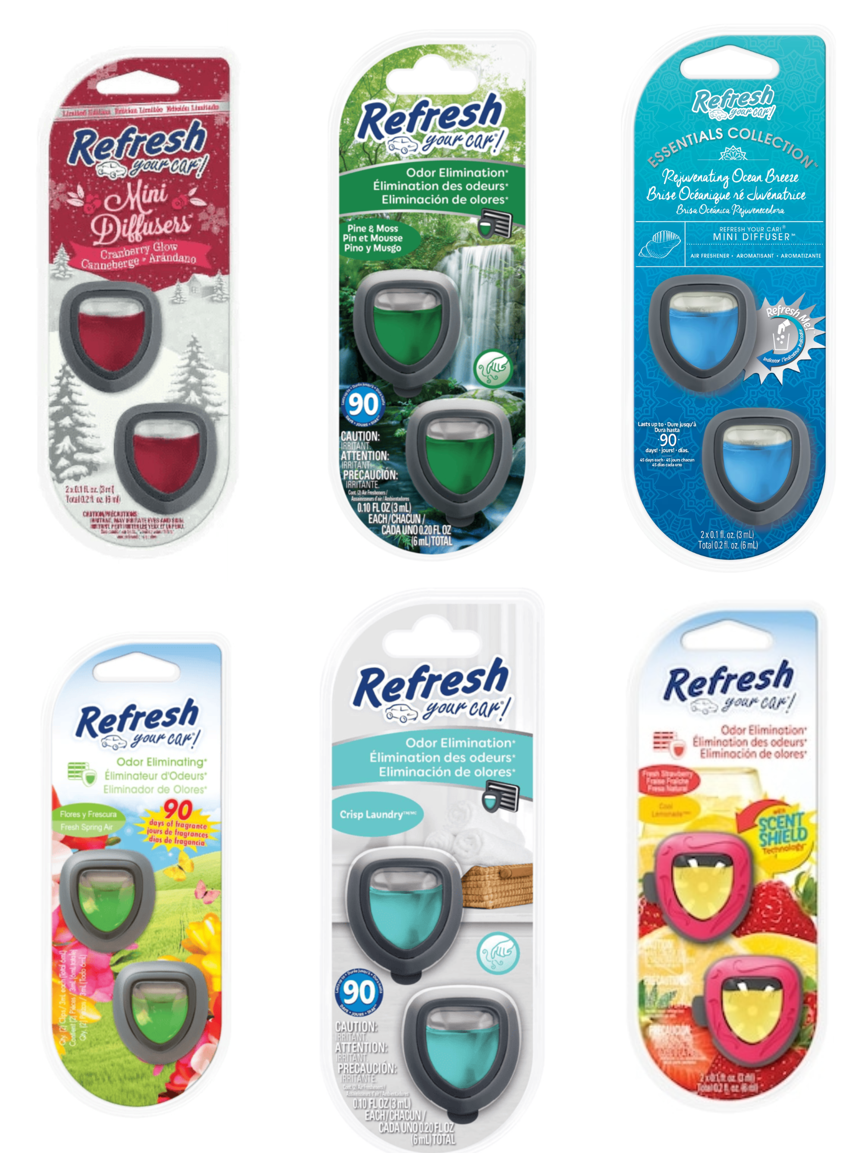 Refresh Vent Clip 2pk Mini Diffuser [4pcs/pack]