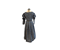 Blue and Grey Plaid Dress Set