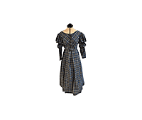 Blue and Grey Plaid Dress Set