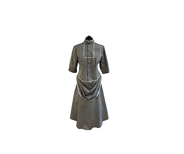 Grey Victorian Walking Dress
