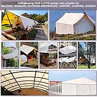 Lonas impermeables de lona 1x1,5 m 2x3 m 3x4 m 4x6 m 6x10 m - 600 g/m² - Blanco,