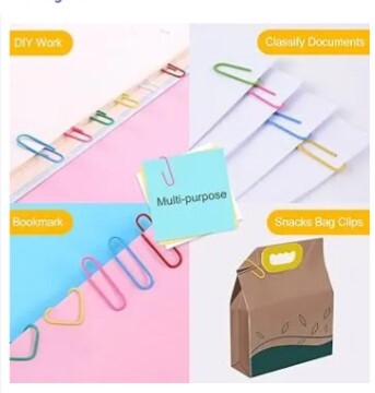 DELI Z025 PVC ASST COLOR PAPER CLIPS 28MM 70's